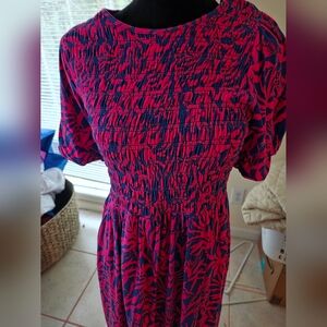 Lilla P Pink and Blue Mini Dress